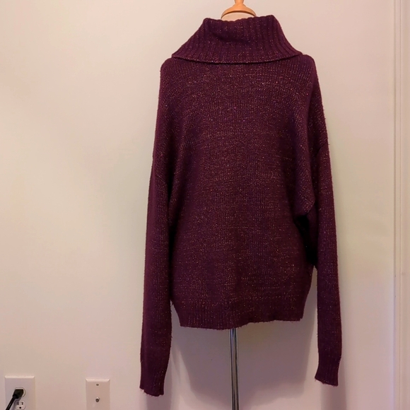 UGG Purple Cowl Neck Sweater Soft Knit - Picture 7 of 8